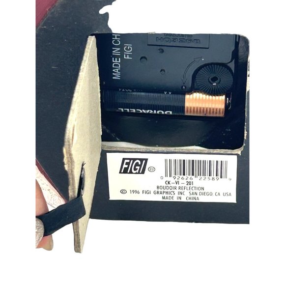 Figi Graphics Boudoir Reflection Vintage 1996 Victorian Clock Resin 1AA Battery - Picture 9 of 17